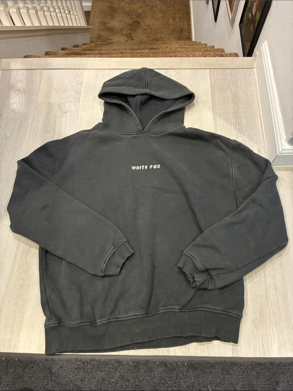 White Fox Boutique Washed Charcoal Hoodie